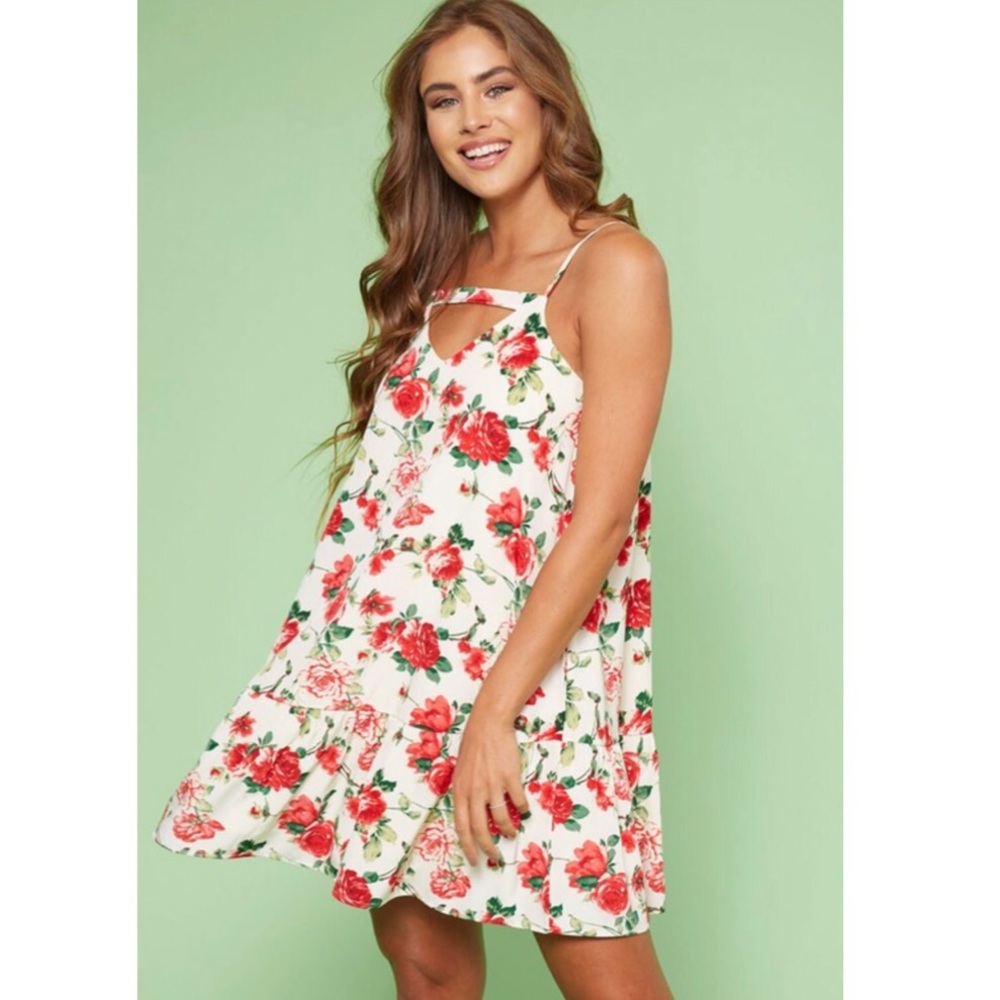 Peach Love California Floral Dress